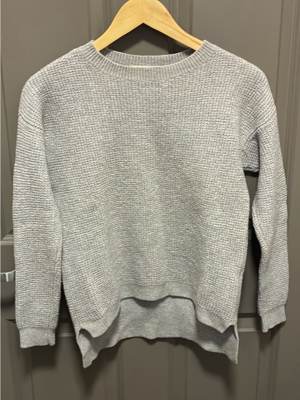 Wilfred Light Gray Textured Crewneck Sweater